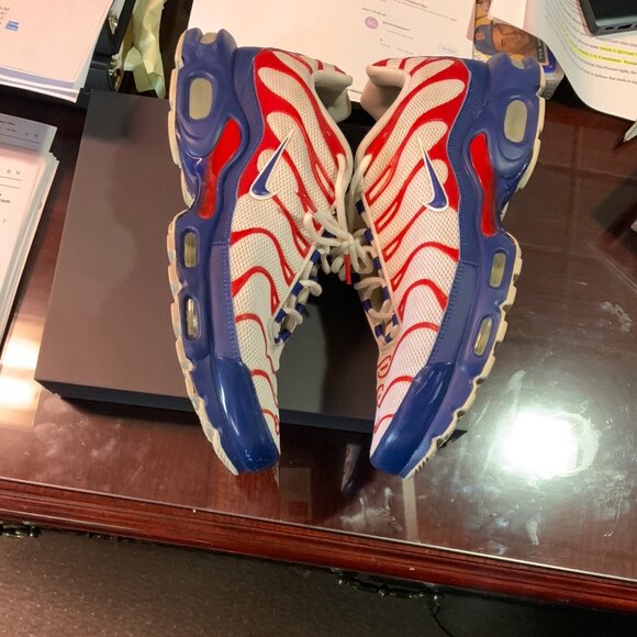 Nike Max Plus Red and Bule Sneakers Men's 13 - Picture 3 of 4